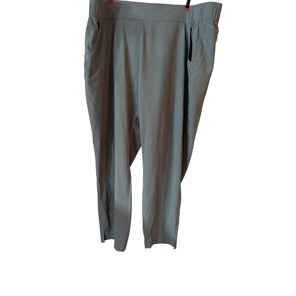 Eddie Bauer Traveler Ankle Pant Sage Green XL Stretch Hiking Travel Trousers